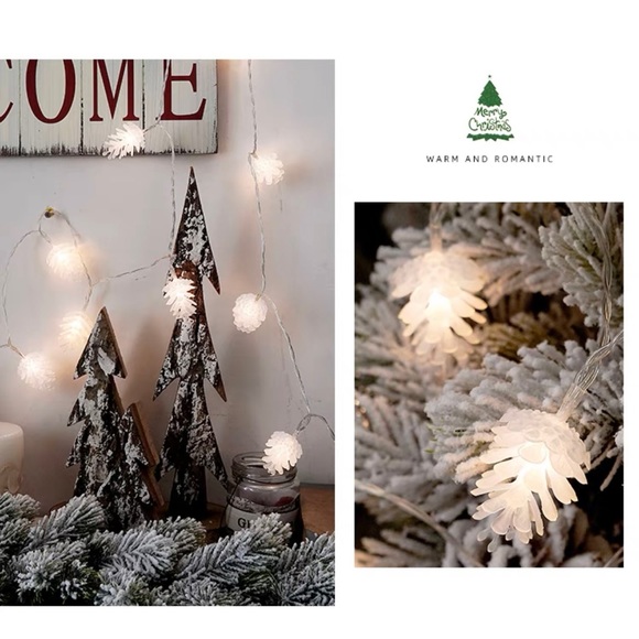 🆕Christmas pine cone decoration LED string lights 6m 40 bulbs - Picture 7 of 10